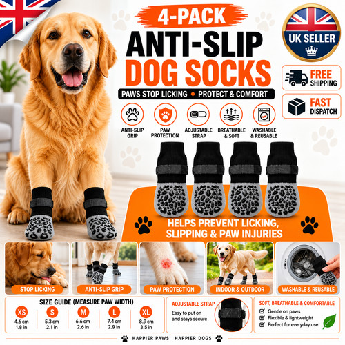 Pack anti slip dog socks - 4-pack, anti-slip