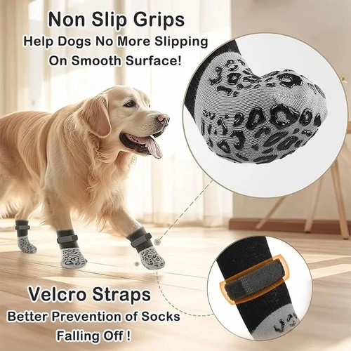 Pack anti slip dog socks - 4-pack, anti-slip