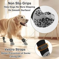 4-Pack Anti-Slip Dog Socks