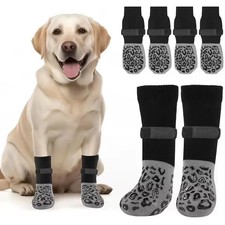 4-Pack Anti-Slip Dog Socks