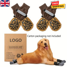 4-Pack Non-Slip Dog Socks with