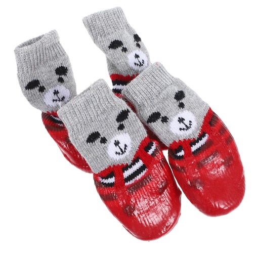 4pcs reusable cotton dog socks - 4pcs,