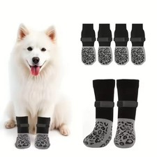 4-Pack Anti-Slip Dog Socks